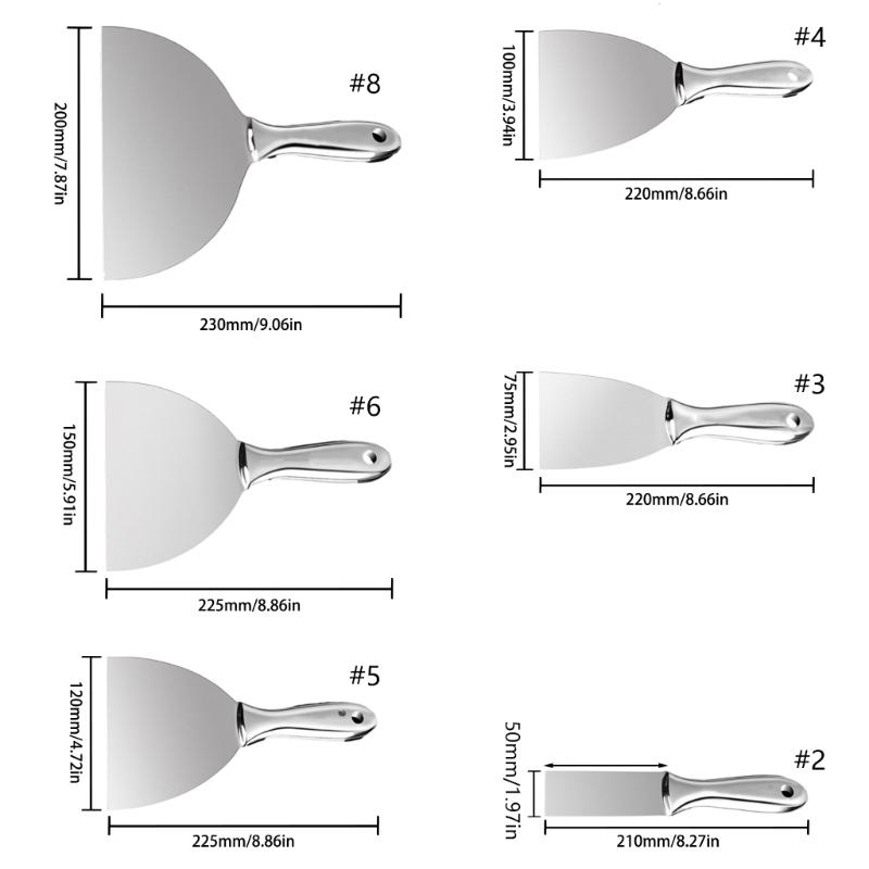 Flachmaul-Putzschaber Edelstahl Fugenklinge Perfekt für Glatte Wand Boden Schabearbeiten Spachtel