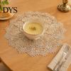 Tapis Isolants Thermiques Protecteurs pour Bols, Set de Table Rond en Dentelle Florale, Sous-Verre Brodé, Sous-Plat Pliable, Sets de Table Rétro pour Table de Cuisine, Sets de Table pour Théière