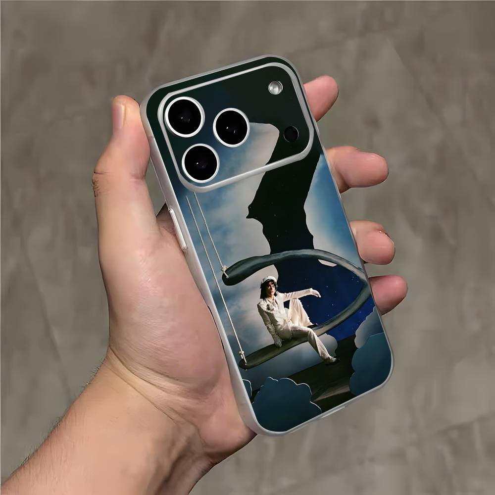 C-Conan Gray Wishbone Shockproof Transparent White Phone Case For iPhone 17,16,15,14,13,12,11,Pro,Max Magnetic Wireless Charging