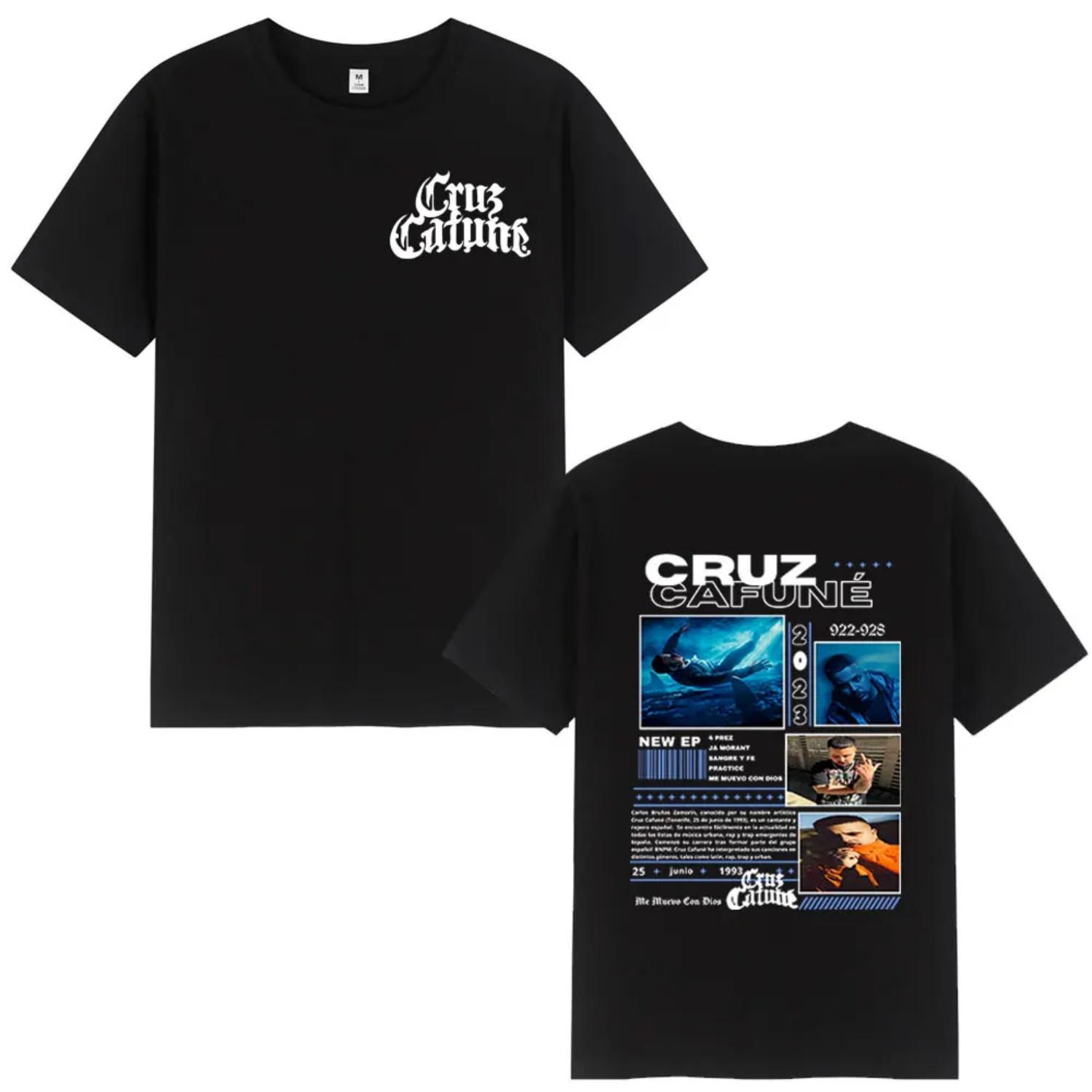 

Rapper Cruz Me Muevo Con Dies Music Album Tour T-shirts Men Vintage Hip Hop T-shirt Cotton Fashion Tee Shirts Streetwear S чёрный