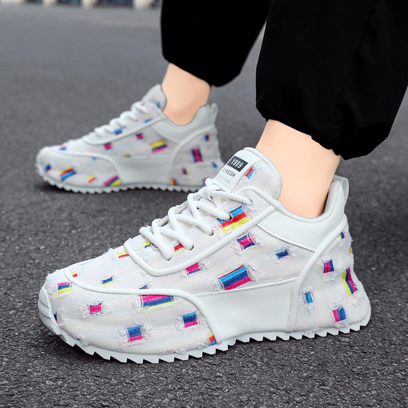 

Canvas shoes Men s shoes summer breathable casual flat shoes trend all match sports sense letter cloth shoes round head fashion 39 белый