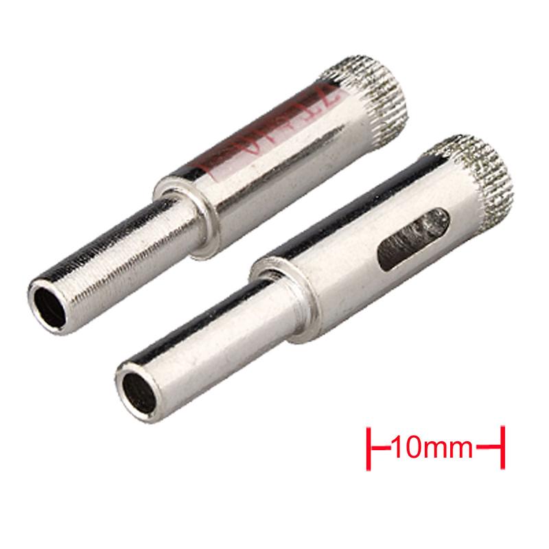 

2PCS 10mm Diamond Coated Drill Bit Set Tile Marble Glass Ceramic Hole Saw Drilling Bits For Power Tools Hand Tools 10mm
