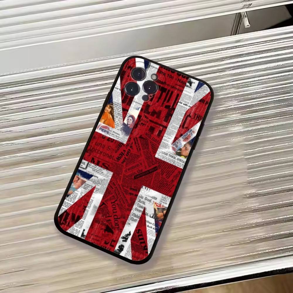 England F-Flag Football Wettbewerbe Cheer Handyhülle Für iPhone 17,16,15,14,13,12,11 Plus,Pro Max,XS,Weiche Silikon Schwarze Hülle