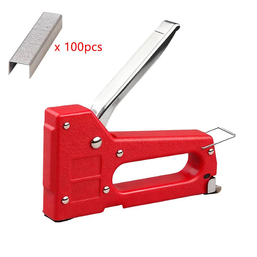 Hand Plastic Staple Gun Kit Manual Nailers Tackers Stapler Staple Guns for Woodworking Light Duty Nail Gun With Metal Handle