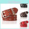 Minimalist Faux Leather Belt For Women With Metal Buckle And Double Exhaust Eyes For Daily Use