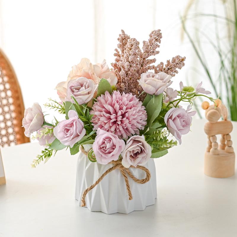 Indoor Artificial Flower Bouquet Decor for Office or Living Room