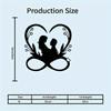 Couple Heart Metal Wall Art Black Silhouette Romantic Decor for Living Room Bedroom Wedding Horizontal Wall Hanging Valentine Anniversary Gift