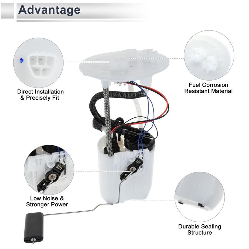 X Autohaux Electric Fuel Pump Assembly for Toyota Sequoia 2008-2018 Tundra 2007-18 4.6L 5.7L Fuel Filter Pump Module 77020-0C081