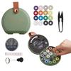 Portable Mini Sewing Set PU Leather Case Needle Threads Box Travel Sewing Kit  Manual Sewing