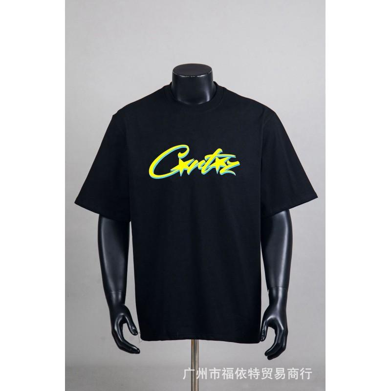 Corteiz Alcatraz Vintage Print T-Shirt Herren Damen Streetwear Lockerer Schnitt Kurzarm Tee