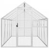 Vidaxl Woliera, Srebrna, 1,79X4X1,85 M, Aluminium