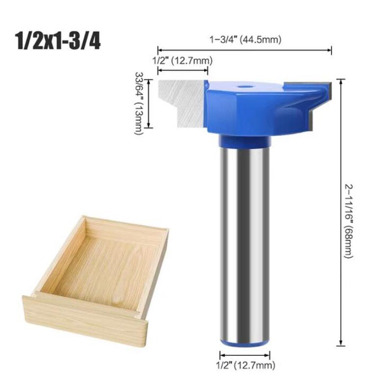 

Фреза для Т-образных пазов, пазовая фреза с 3 лопастями, твердосплавная фреза для прорезания пазов, выравнивания плит, фрезы для дерева. Хвостовик 12 мм, 1/2 дюйма 1/2inch shank синий