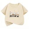 Graphic Summer Spring Kawaii Meow Cat Paw  T Shirts Funny Manga Kids Childrens Tshirt Boys Girls Casual Top Tee Summer
