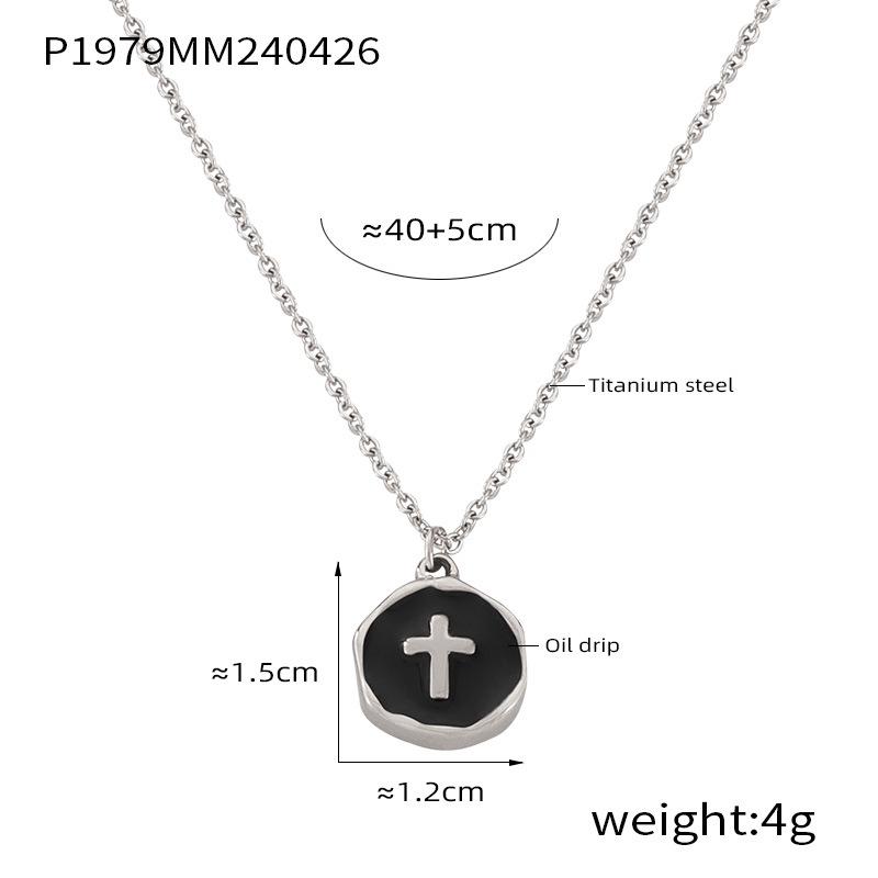 Heart Tassel Pendant Necklace: European & American Design, Titanium Steel Jewelry for Women