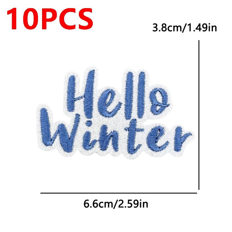 

10 шт. Оптовые Рождественские Вышитые Нашивки DIY Санта Клаус Елка Снежинка Шляпа Нашивка Приутюживаемые Нашивки Для Одежды Пришивные Нашивки