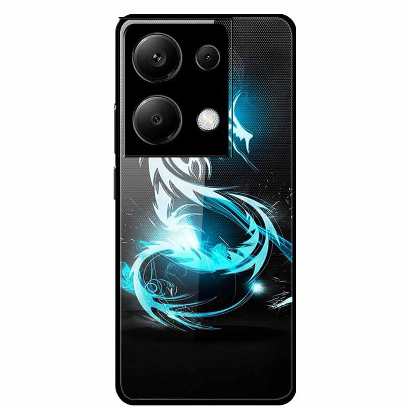 Redmi NOTE 13 PRO 4G Case with Tempered Glass & Aesthetic Color Painting