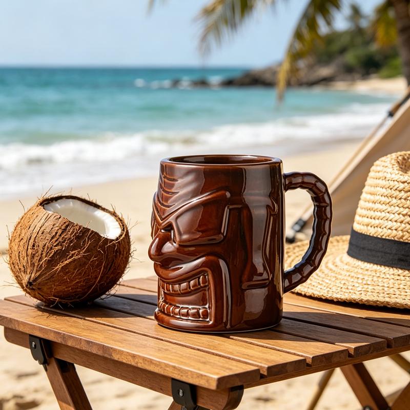Easter Island Tiki Mugs Creative Ceramic Cocktail Cup Drinkware Hawaiian Style Decorative Cups The Best Gifts To Give To Friends
