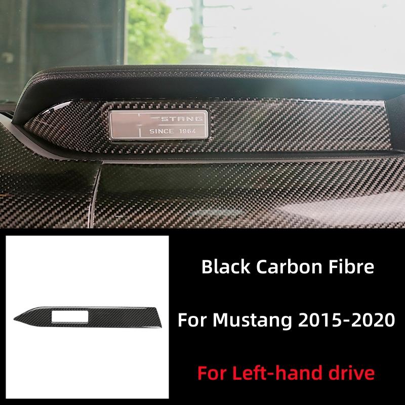 For Ford Mustang 2015- Car Accessories Carbon Fiber Interior Car Dashboard Decoration Strip Sticker Car Styling Trim Cover