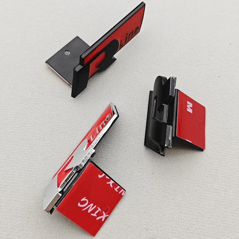 AABLC1 3D Metall Auto Logo R RLine Kühlergrill Emblem Abzeichen Aufkleber für Volkswagen VW Golf R R32 MK7 MK7.5 MK8 Polo GTI GLI Zubehör