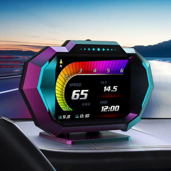 Digitální rychloměr se světlou velkou obrazovkou Univerzální zobrazovací rychlost GPS OBD Head Up LED obrazovka Rychloměr Cockpit Instrument