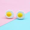 5Pcs Simulation Miniature Fried Eggs Shape Resin Food Poached Egg Accessories for Kids