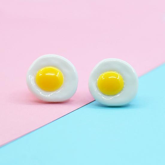 5Pcs Simulation Miniature Fried Eggs Shape Resin Food Poached Egg Accessories for Kids