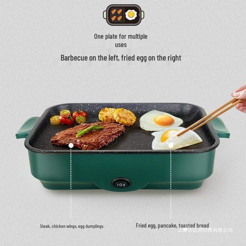 Pentola Elettrica Multifunzione per Grigliata: Shabu-Shabu, Frittura, Arrosto e Barbecue Coreano a Basso Fumo