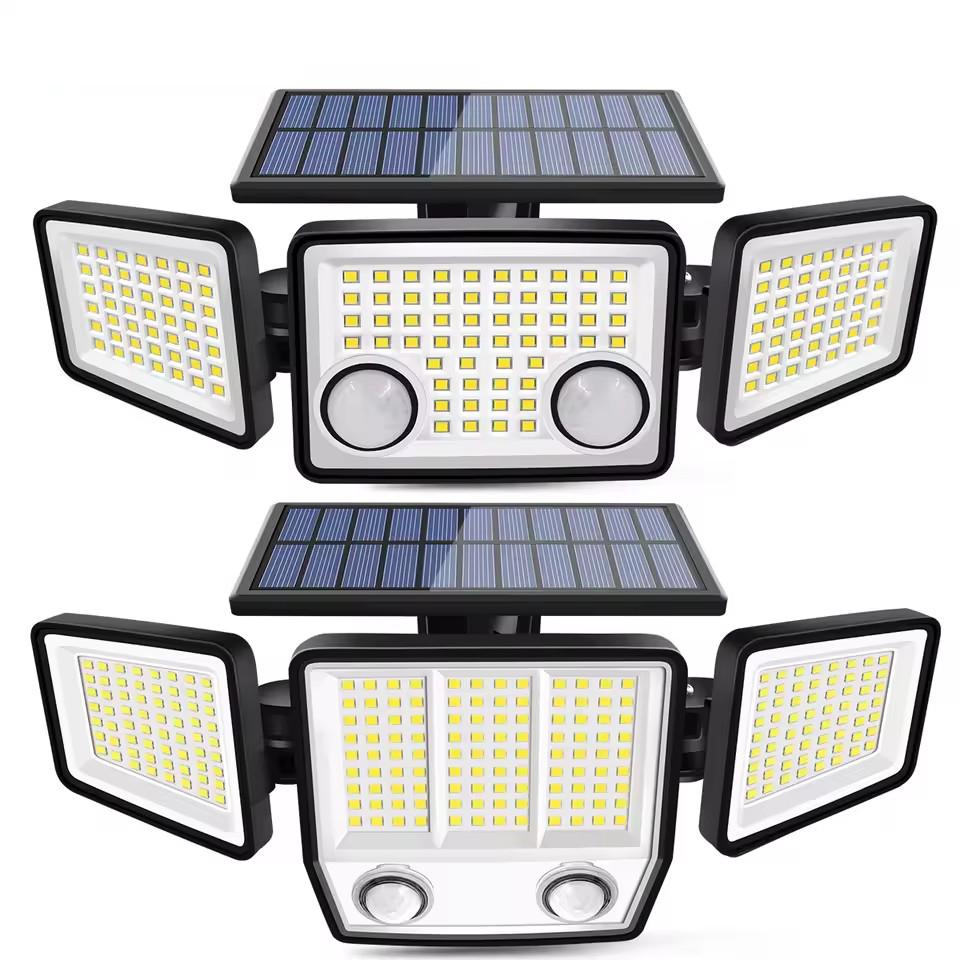 Solar Outdoor Lights 236 LED Super Bright Motion Sensor Outdoor Lights with 2 Sensors IP65 Waterproof Solar Flood Lights