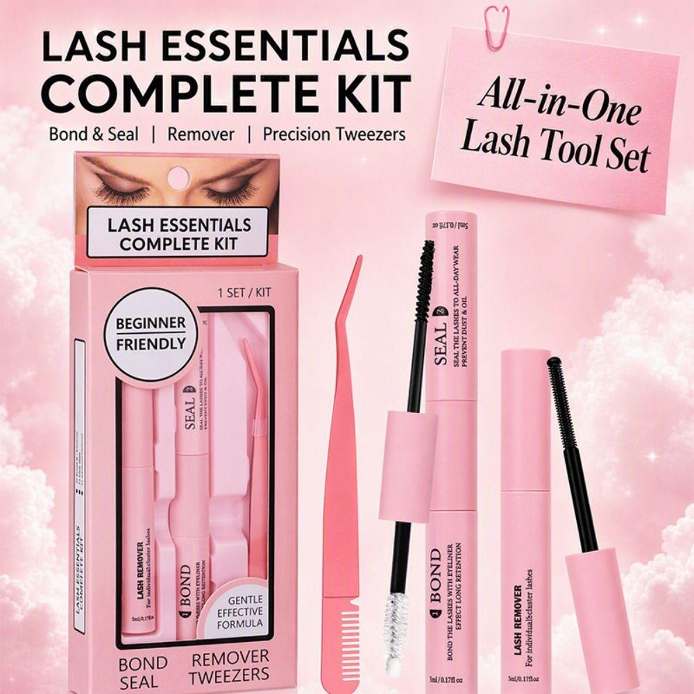 Waterproof Lash Extension Kit Gentle Lash Glue Remover Set Eyelash Bond Seal Kit Lash Application