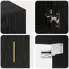 Wall Mounted Cabinet Black Oak Effect 60 X 31 X 70 Cm Particleboard