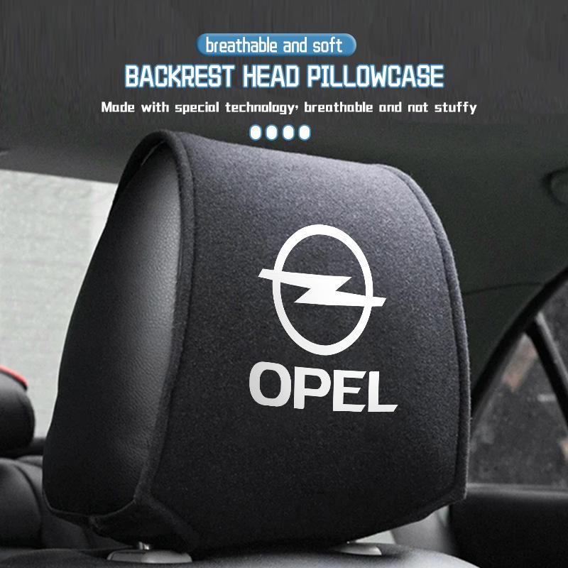 Auto Logo Kopfstützen Kissenbezug Abzeichen Kopf Nacken Kissenhülle Für Opel ADAM ASTRA J K CORSA E INSIGNIA MOKKA VIVA Meriva