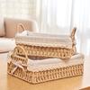 Kitchen Fruit Bowls Rattan Basket Wicker Storage Basket Bath Basket Desktop Sundries Organizer Storage Box Organizer Room Decor