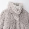Stand Collar Warm Artificial Fur Jackets Female Winter Thicken Plush Fake Fur Coat Women