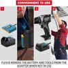 Battery Extension Cord Tool for Makita Bosch Dewalt Milwaukee 18V-20V Lithium Battery Lightweight with Belt Clip 1.5M Cable