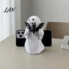 Decorative Ghost for Home Halloween Figurine, Cute Resin Statue, Creative Holding Unique Accents Bat/Drink Tabletop Ornament Party, Trick or