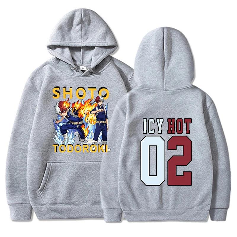 Fashion Hoodies Anime Todoroki Shoto Printing Hoodie Harajuku Sweatshirts Women Men Long Sleeve Autumn Winter Clothes