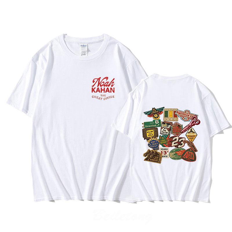 100% Cotton Noah Kahan T-Shirt Streetwear Short Sleeve Round Neck Tees Women Men Casual Fashion Graphic Printing Tops Summer