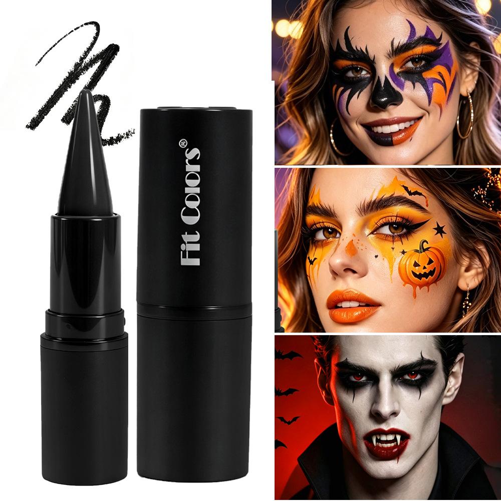 Matte Punk Black Lipstick Waterproof Long Lasting Lip Gloss Face Body Painting Gothic Dark Makeup Party Halloween Cosplay Makeup
