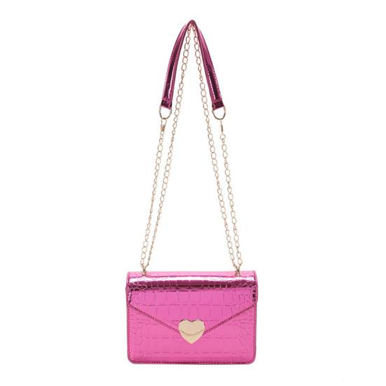 

Женская сумка с ремешком-цепочкой и прямоугольным хранилищем розы красного