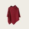 Knopf Pashima Schal Warm Dick Gestrickt Dick Warm Poncho Unregelmäßig Lässig Pullover Schal Schal Herbst Winter