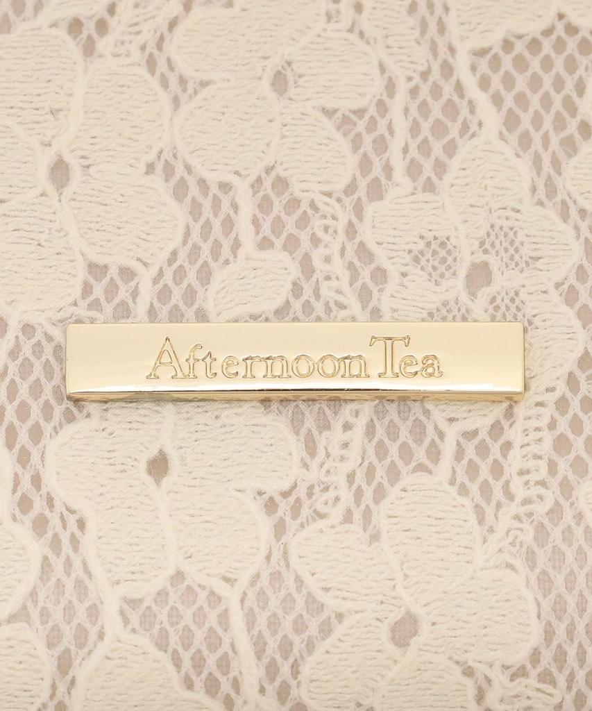 Afternoon Tea Living JJ72 Flower Lace Round Fold White Pouch,