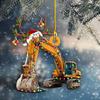 Christmas Tree Pendant Hanging Decoration Gift Personalized Fire Truck Vehicle Truck Boat Excavator