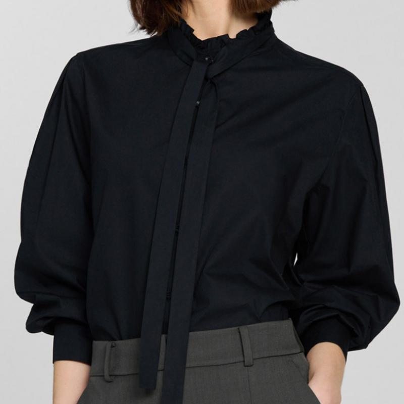 She Smiss Frill Neck Tie Blouse Swwblp11050 Dn