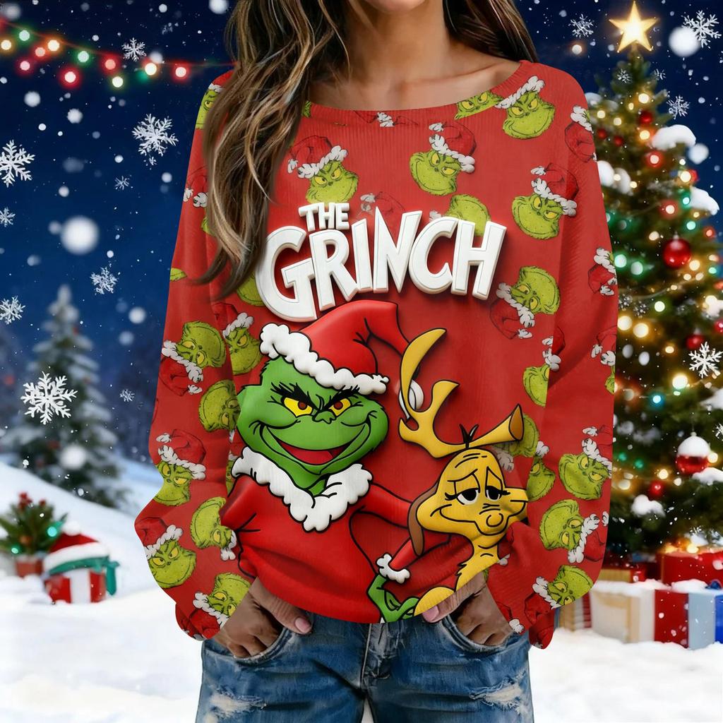 Christmas Sweatshirts For Women Knit Sweater Cute Shirt Fall Crewneck Pullover Tops
