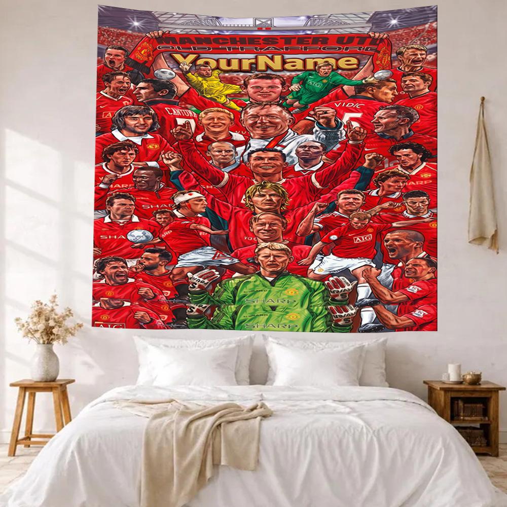Manchester Custom Your Name Wall Decor Tapestry Art For Pet Memorial Birthdaywedding Party Backdrop Family Gift