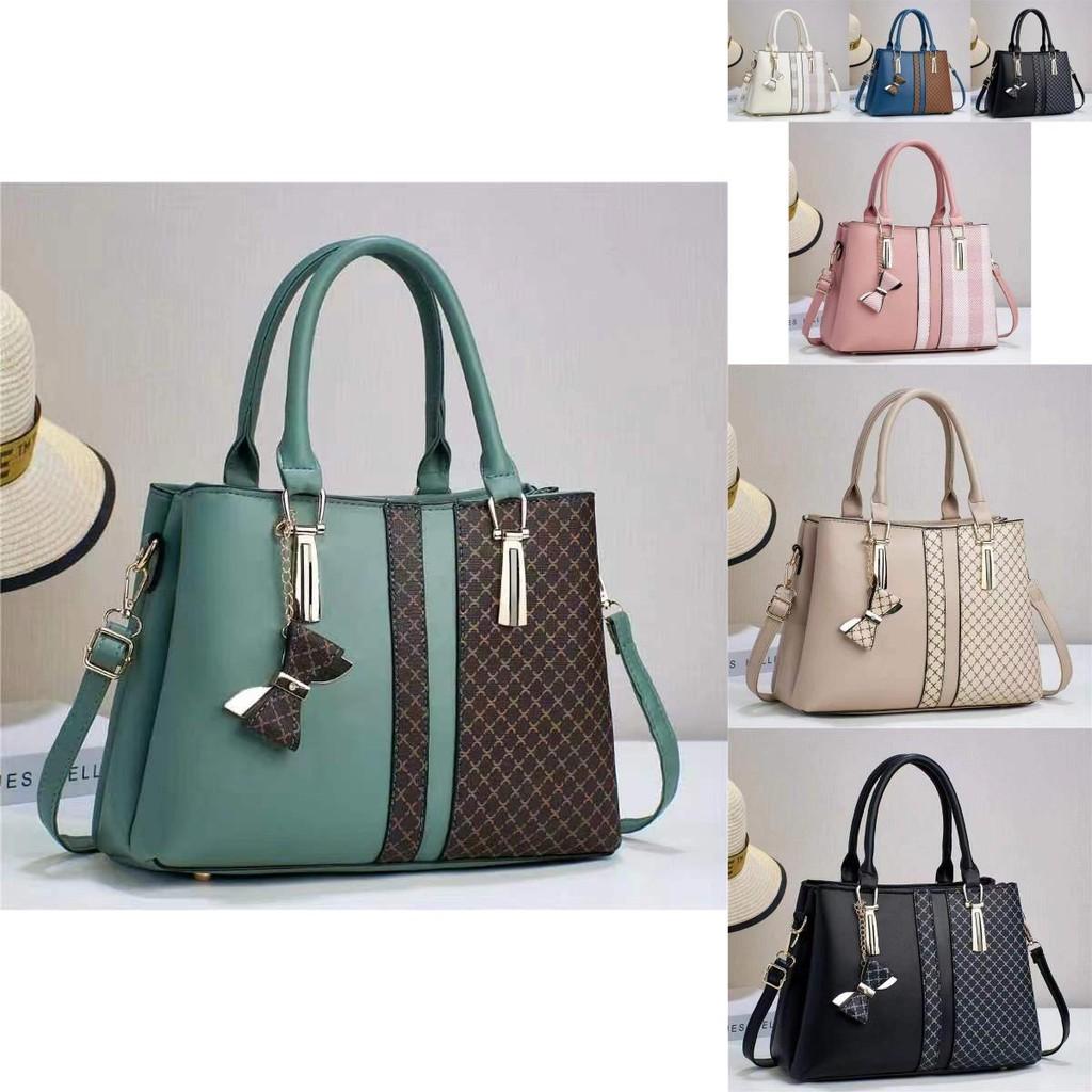 Chic Pu Fashion Handbag For Moms With Compartments And Color Block Design Ideal For Daily Use