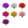 Set Of 24 Plastic Faux Violets Bundles For Porch Window Box And Seasonal Decorating Artificial Floral