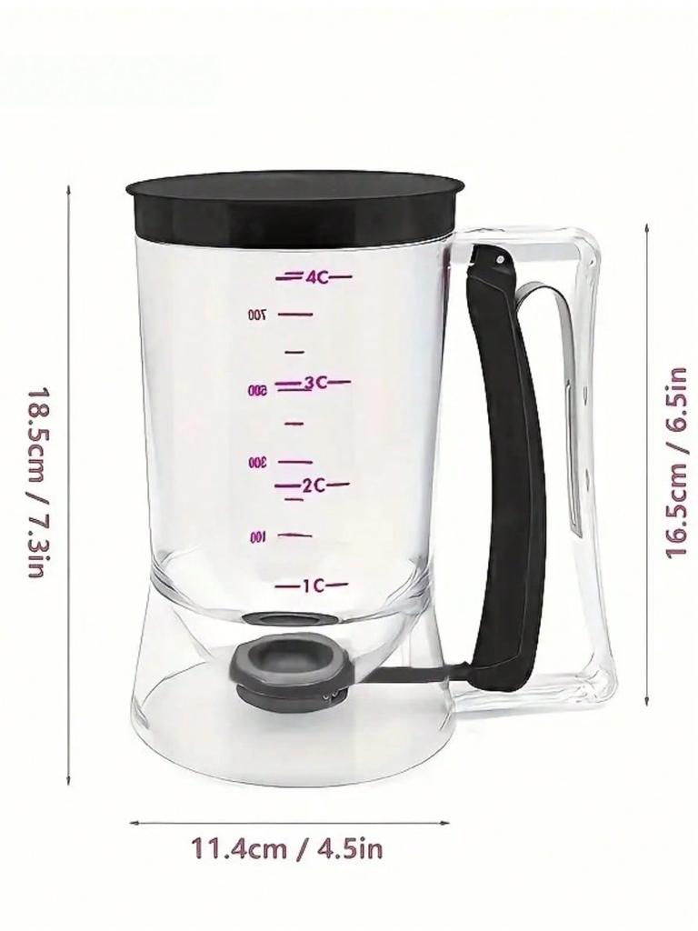 1 Stück Teigtrenner zum Backen - mit Messmarkierungen und leicht zu reinigender Antihaftbeschichtung für präzises Ausgießen