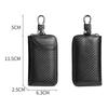 Carbon Fiber Fabric Keychain Unisex Key Bag Multifunction Organizer Wallet Holder Smart Housekeeper Car Small Case Keys Pouch