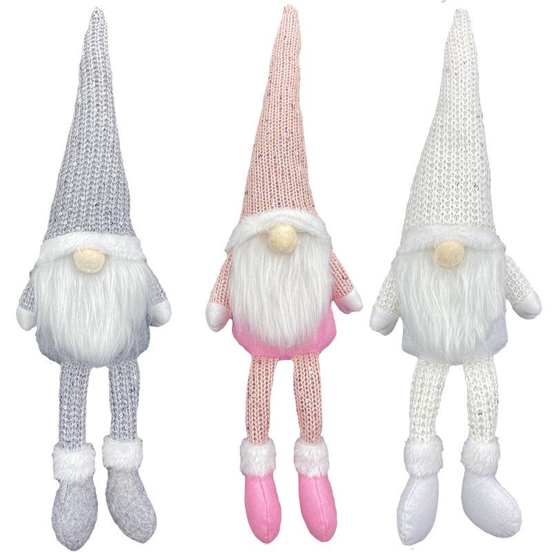 Christmas Gnome 2026 Nordic Hanging Leg Doll Faceless Old Man Doll Window Display Dwarf for Home Christmas Tree Decoration Holiday Ornament